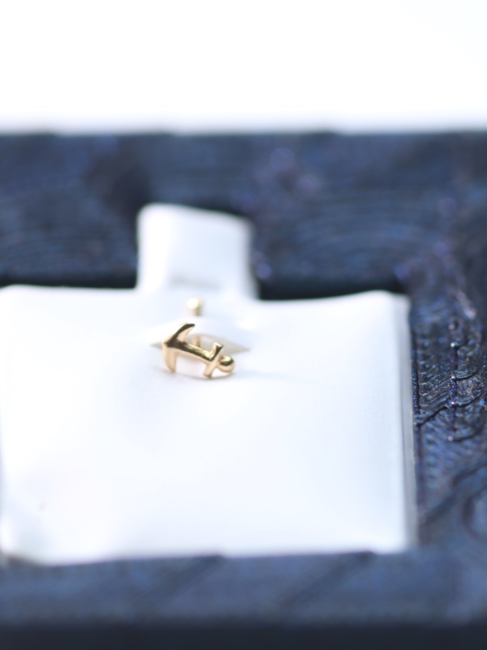 Set of TWO 9kt.Gold Nose Piercings with Display included New!